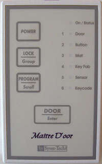Main Keypad is the Central Control for the Residential Sliding Door Operator
