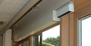Under Mount installation picture for the Syver-Tech Maitre D'oor Automatic Residential Sliding Door Operator