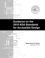 cover of Justice Department's Guidance on the 2010 Standards
